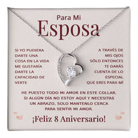 Load image into Gallery viewer, Regalo 8 Aniversario para Esposa - Collar Amor Eterno - To My Wife Necklace in Spanish
