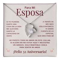 Load image into Gallery viewer, Regalo 32 Aniversario para Esposa - Collar Amor Eterno - To My Wife Necklace in Spanish
