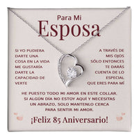 Load image into Gallery viewer, Regalo 85 Aniversario para Esposa - Collar Amor Eterno - To My Wife Necklace in Spanish
