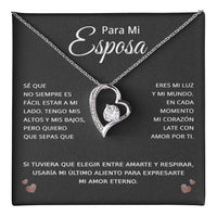 Load image into Gallery viewer, A Mi Esposa Collar Corazón Para Siempre - Regalo Para Esposa De Esposo - Heart Necklace Gift For Her
