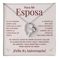 Load image into Gallery viewer, Regalo 83 Aniversario para Esposa - Collar Amor Eterno - To My Wife Necklace in Spanish
