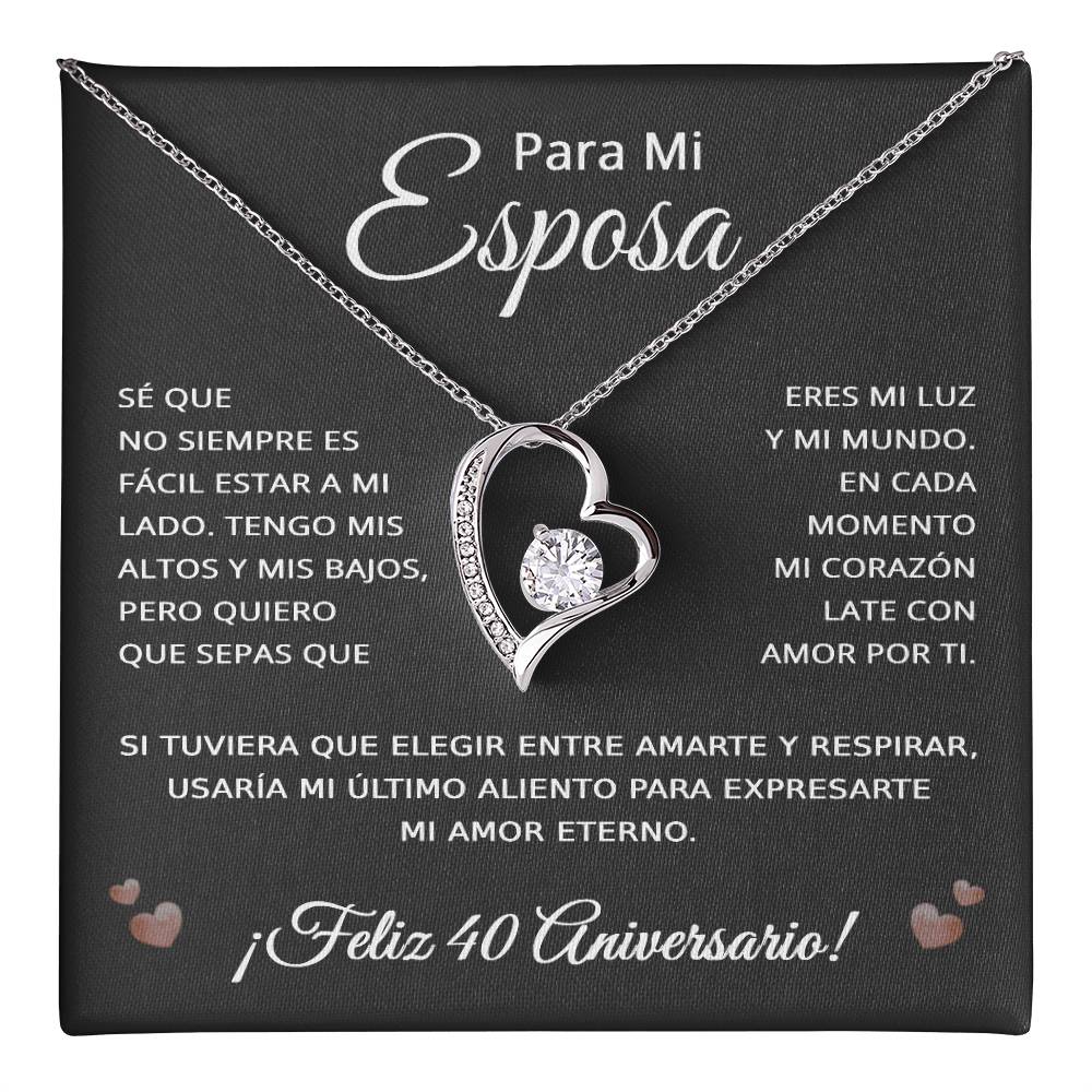 40 Anos de Aniversario Para Mi Esposa - 40 Year Aniversario Gift for Her