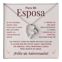 Load image into Gallery viewer, Regalo 96 Aniversario para Esposa - Collar Amor Eterno - To My Wife Necklace in Spanish
