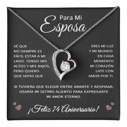 74 Anos de Aniversario Para Mi Esposa - 74 Year Aniversario Gift for Her