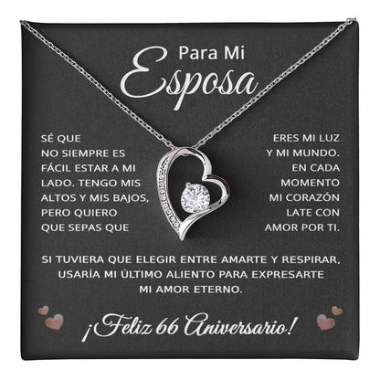 66 Anos de Aniversario Para Mi Esposa - 66 Year Aniversario Gift for Her