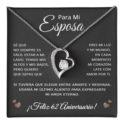 62 Anos de Aniversario Para Mi Esposa - 62 Year Aniversario Gift for Her