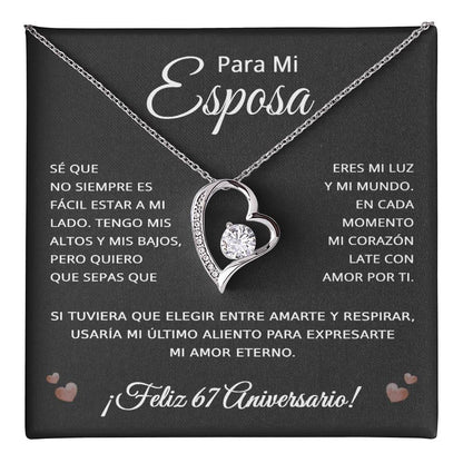 67 Anos de Aniversario Para Mi Esposa - 67 Year Aniversario Gift for Her