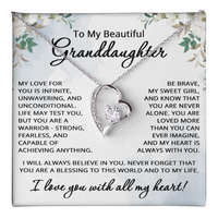 Load image into Gallery viewer, To My Granddaughter Necklace from Grandma and Grandpa - Granddaughter Gift for Christmas Birthday
