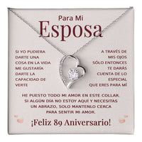 Load image into Gallery viewer, Regalo 89 Aniversario para Esposa - Collar Amor Eterno - To My Wife Necklace in Spanish
