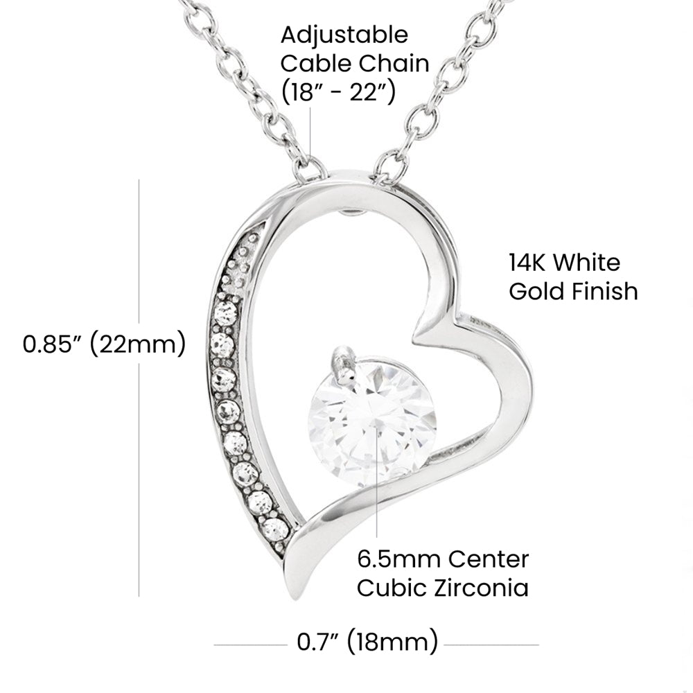 Wife Christmas Necklace for Wife from Husband To My Wife Gift Merry Christmas Jewelry for Her Women Forever Love Pendant