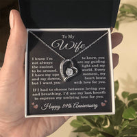 Load image into Gallery viewer, 89th Anniversary Gift for Wife – Necklace with Heartfelt Message Card

