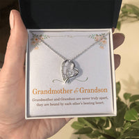 Load image into Gallery viewer, Grandma Christmas Gift from Grandson Grandmother Grandson Necklace Grandmother and Grandson are Never Truly Apart Grandma Birthday Gift ShineOn Fulfillment
