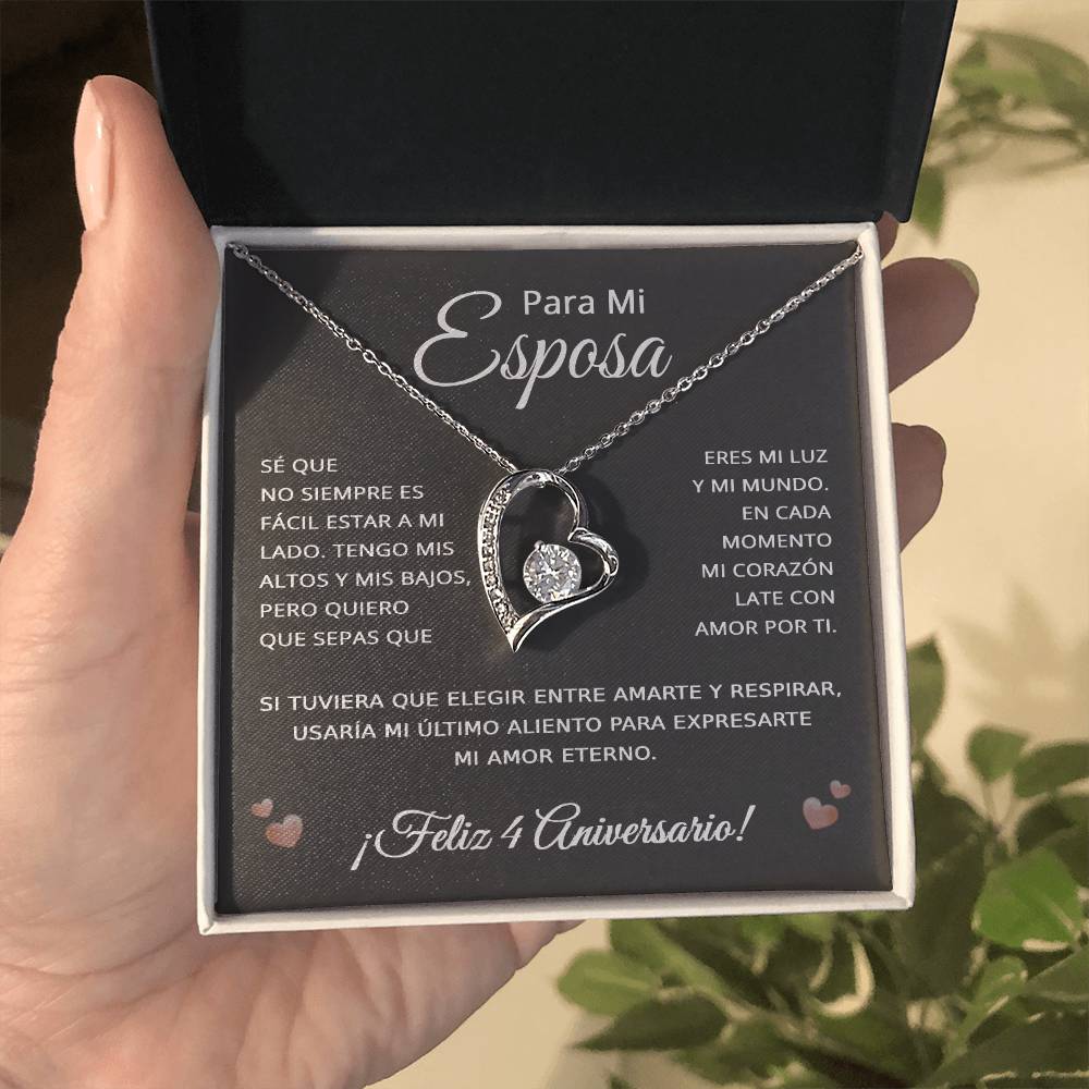 4 Anos de Aniversario Para Mi Esposa - 4 Year Aniversario Gift for Her