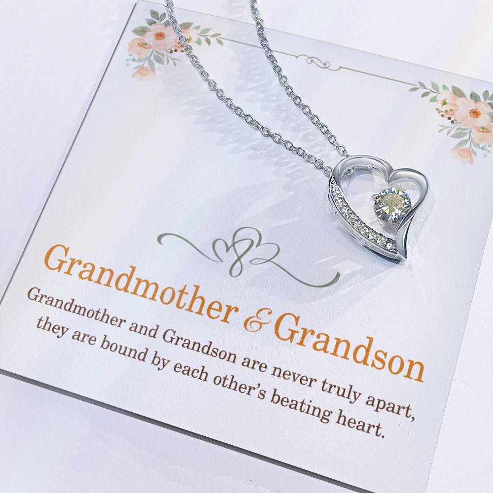 Grandma Christmas Gift from Grandson Grandmother Grandson Necklace Grandmother and Grandson are Never Truly Apart Grandma Birthday Gift
