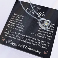 Load image into Gallery viewer, 66th Anniversary Gift for Wife – Necklace with Heartfelt Message Card
