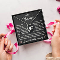 Load image into Gallery viewer, 73rd Anniversary Gift for Wife – Necklace with Heartfelt Message Card
