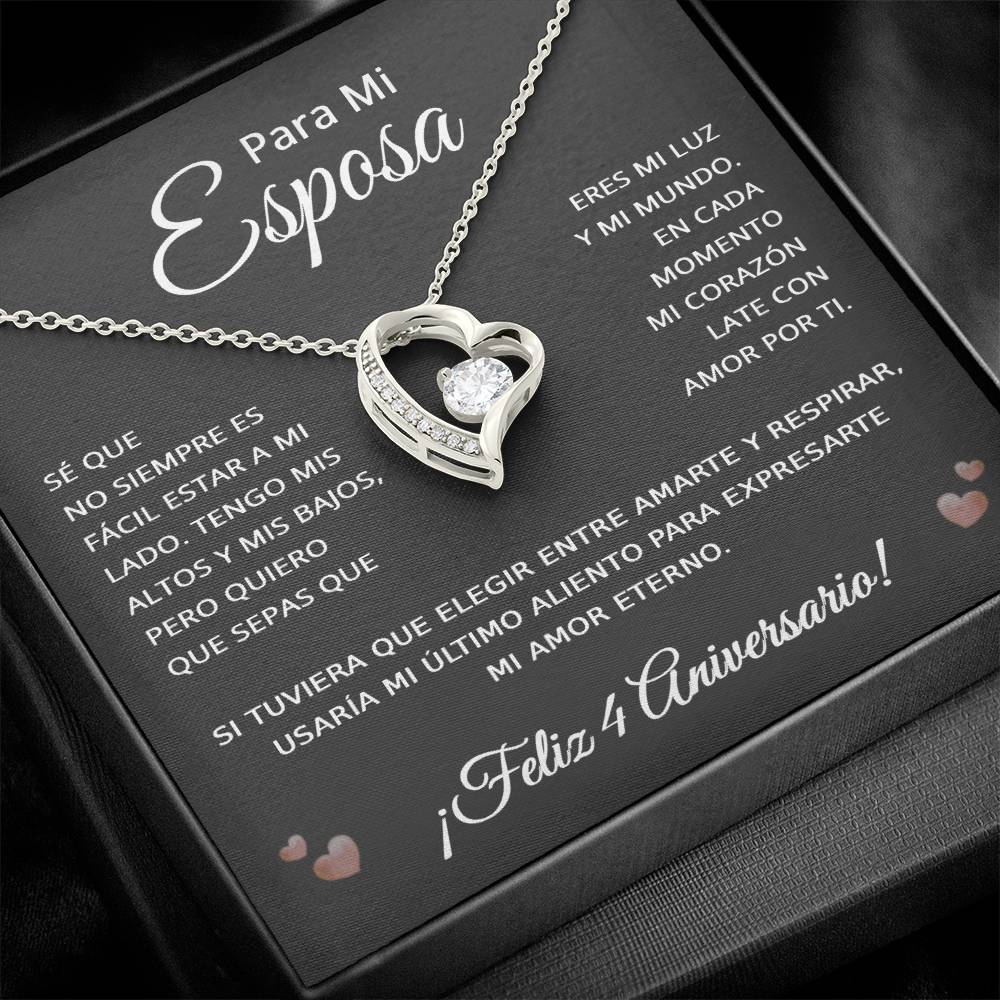 4 Anos de Aniversario Para Mi Esposa - 4 Year Aniversario Gift for Her