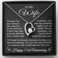Load image into Gallery viewer, 72nd Anniversary Gift for Wife – Necklace with Heartfelt Message Card
