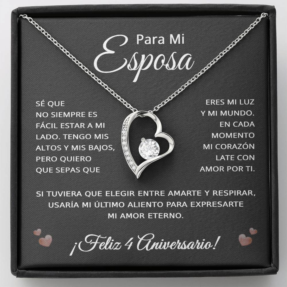 4 Anos de Aniversario Para Mi Esposa - 4 Year Aniversario Gift for Her