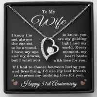 Load image into Gallery viewer, 51st Anniversary Gift for Wife – Necklace with Heartfelt Message Card
