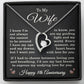8th Anniversary Necklace for Wife from Husband 8 Years Anniversary Jewelry for Her Women Forever Love Pendant