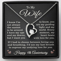 Load image into Gallery viewer, 4th Anniversary Gift for Wife – Necklace with Heartfelt Message Card
