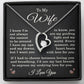 Wife I Love You Necklace for Wife from Husband To My Wife Gift Jewelry for Her Women Forever Love Pendant