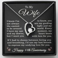 Load image into Gallery viewer, 44th Anniversary Gift for Wife – Necklace with Heartfelt Message Card
