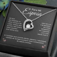 Load image into Gallery viewer, A Mi Esposa Collar Corazón Para Siempre - Regalo Para Esposa De Esposo - Heart Necklace Gift For Her

