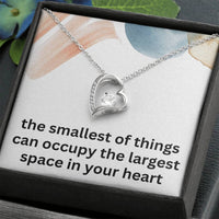 Load image into Gallery viewer, New Mom Necklace – Expecting Mom Gift for Mother’s Day or Christmas – The Smallest Things Fill the Biggest Space in Your Heart ShineOn Fulfillment
