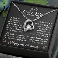 Load image into Gallery viewer, 6th Anniversary Gift for Wife – Necklace with Heartfelt Message Card
