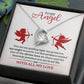 To My Angel Necklace With All My Love Valentines Day Gift with Cupid Wedding Anniversary Jewelry for Wife Christmas Gifts for Her