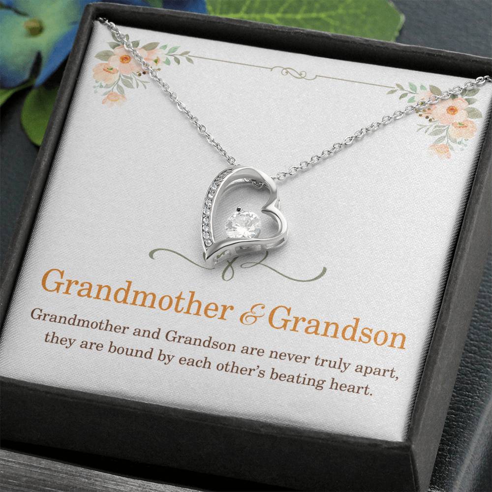 Grandma Christmas Gift from Grandson Grandmother Grandson Necklace Grandmother and Grandson are Never Truly Apart Grandma Birthday Gift