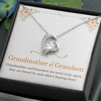 Load image into Gallery viewer, Grandma Christmas Gift from Grandson Grandmother Grandson Necklace Grandmother and Grandson are Never Truly Apart Grandma Birthday Gift ShineOn Fulfillment
