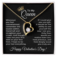 Load image into Gallery viewer, Valentines Day Jewelry for Her - Valentines Day Necklace for Women - To My Queen
