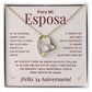 Regalo 34 Aniversario para Esposa - Collar Amor Eterno - To My Wife Necklace in Spanish
