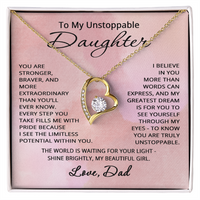 Load image into Gallery viewer, To My Unstoppable Daughter Necklace from Dad - Christmas Gifts for Daughter from Father
