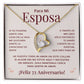 Regalo 72 Aniversario para Esposa - Collar Amor Eterno - To My Wife Necklace in Spanish