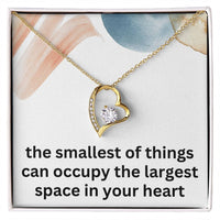 Load image into Gallery viewer, New Mom Necklace – Expecting Mom Gift for Mother’s Day or Christmas – The Smallest Things Fill the Biggest Space in Your Heart ShineOn Fulfillment
