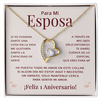 Load image into Gallery viewer, Regalo 1 Aniversario para Esposa - Collar Amor Eterno - To My Wife Necklace in Spanish
