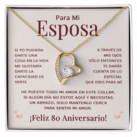 Load image into Gallery viewer, Regalo 80 Aniversario para Esposa - Collar Amor Eterno - To My Wife Necklace in Spanish
