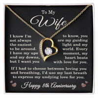 Load image into Gallery viewer, 8th Anniversary Gift for Wife – Necklace with Heartfelt Message Card
