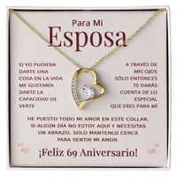 Load image into Gallery viewer, Regalo 69 Aniversario para Esposa - Collar Amor Eterno - To My Wife Necklace in Spanish
