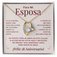 Regalo 58 Aniversario para Esposa - Collar Amor Eterno - To My Wife Necklace in Spanish