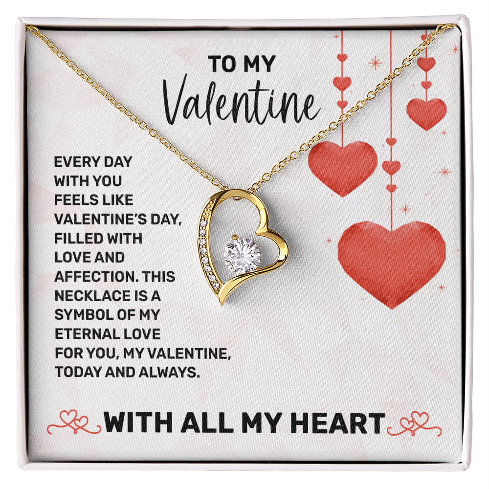 To My Valentine Necklace for Wife Anniversary Gifts for Her Girlfriend Valentines Day Gift Valentine's Day Jewelry for Women