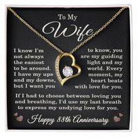 Load image into Gallery viewer, 88th Anniversary Gift for Wife – Necklace with Heartfelt Message Card
