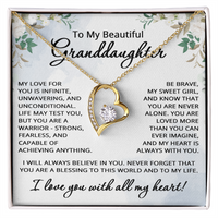 Load image into Gallery viewer, To My Granddaughter Necklace from Grandma and Grandpa - Granddaughter Gift for Christmas Birthday
