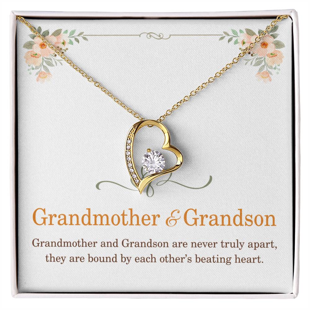 Grandma Christmas Gift from Grandson Grandmother Grandson Necklace Grandmother and Grandson are Never Truly Apart Grandma Birthday Gift