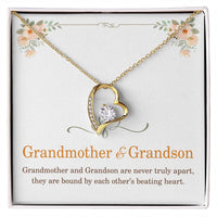 Load image into Gallery viewer, Grandma Christmas Gift from Grandson Grandmother Grandson Necklace Grandmother and Grandson are Never Truly Apart Grandma Birthday Gift ShineOn Fulfillment
