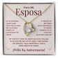 Regalo 84 Aniversario para Esposa - Collar Amor Eterno - To My Wife Necklace in Spanish